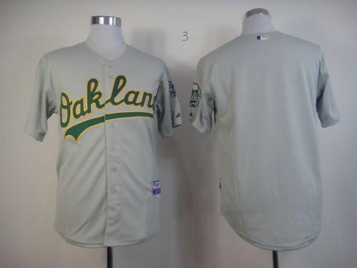 Athletics Blank Grey Cool Base Stitched MLB Jersey - Click Image to Close